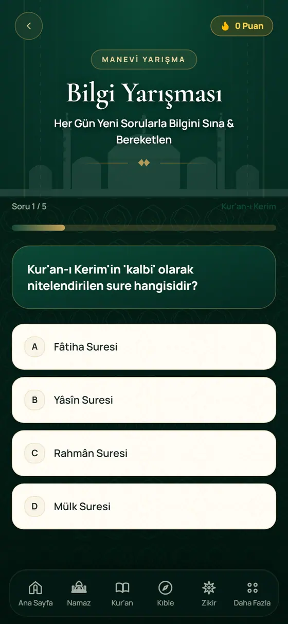 Bilgi Yarışması ekranı