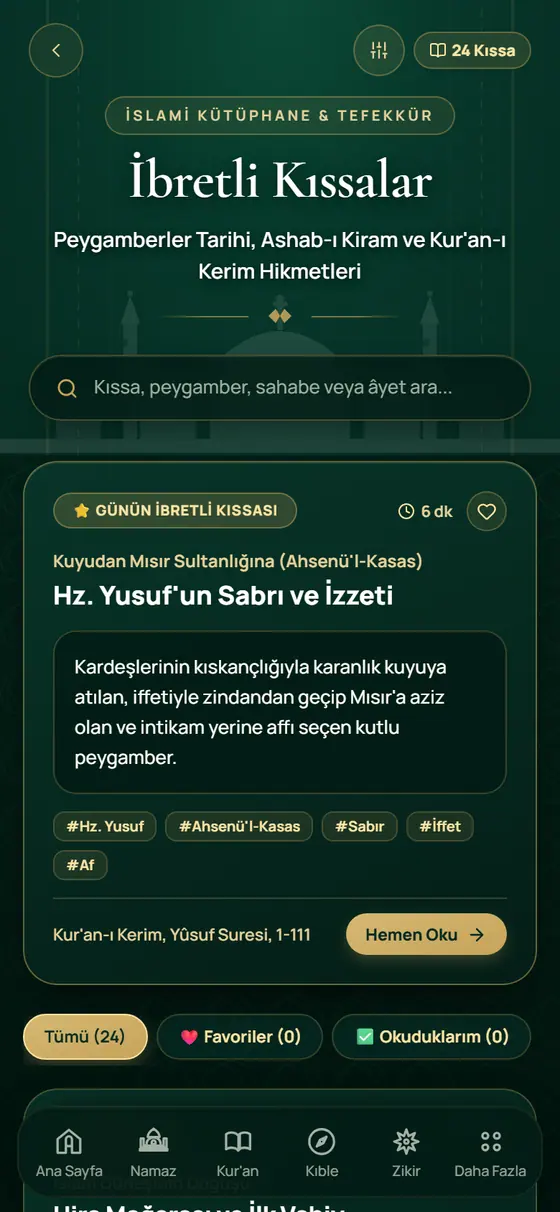 Peygamber Kıssaları ekranı