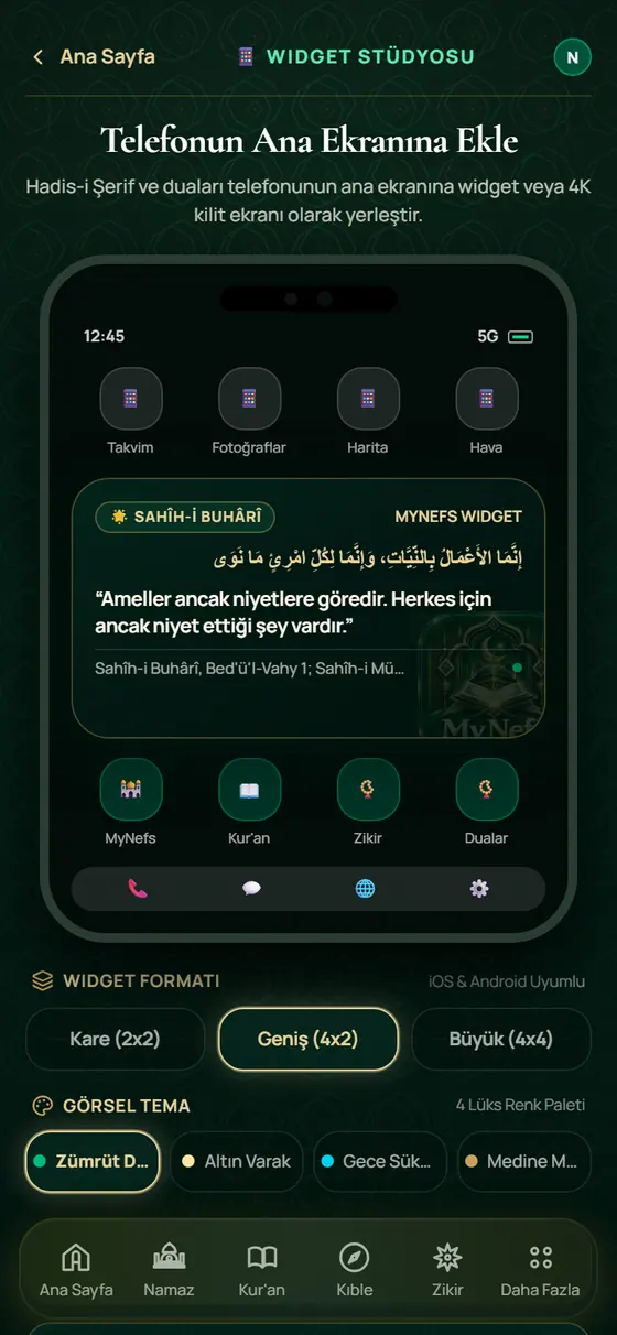 Widget Stüdyosu ekranı